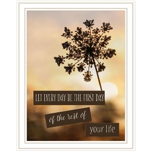 HomeRoots The First Day White Framed Print Wall Art - 1 of 3