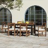 ELJGET 7PCS Patio Acacia Wood Dining Table & Chairs Set for Outdoor, Garden, Backyard, Poolside - 3 of 4