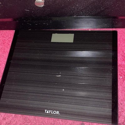 Taylor 500 lb Digital Glass High Capacity Scale Extra-Wide Platform 2 AAA  Batteries Included Silver