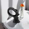 Modern Aluminum Facial Sculpture for Home & Office Decor - Unique Contemporary Art Piece for Living Room or Bedroom - 12" Black - 2 of 4