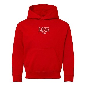 The Juniper Shop Embroidered Varsity Love Vibes Youth Graphic Hoodie - 1 of 3