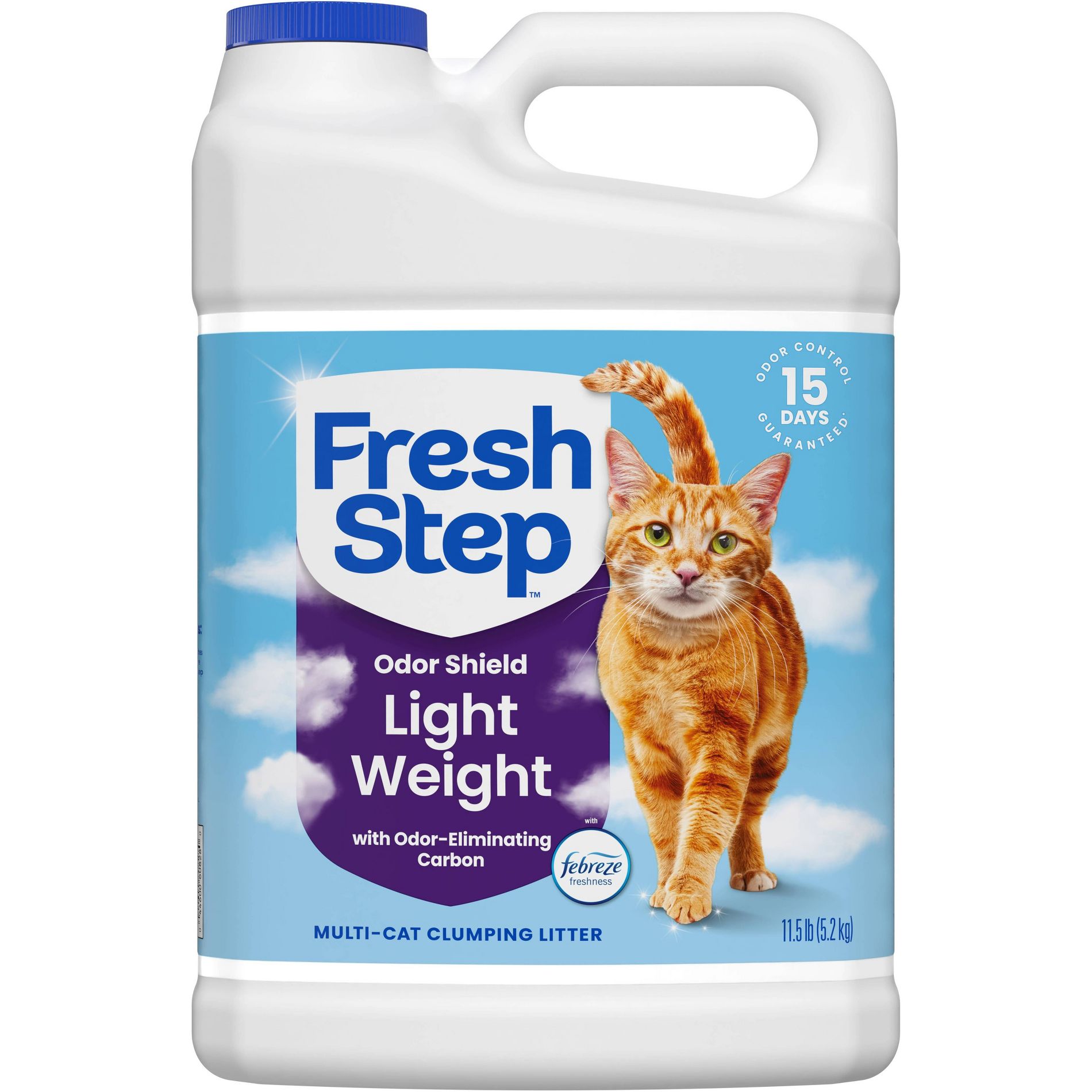 Fresh Step Lightweight Odor Shield Scented Clumping Kitty and Cat Litter - 11.5lbs