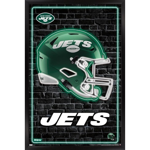 Trends International Nfl New York Jets - Neon Helmet 23 Framed