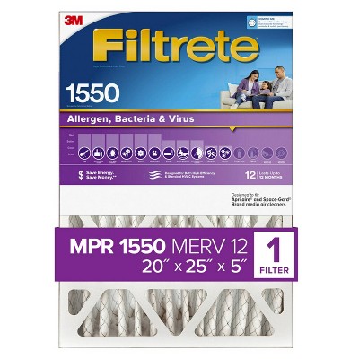 Filtrete Ultra Allergen Reduction Deep Pleat 20"x25"x5" MERV 12 Air Filter
