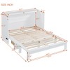 Queen/Full Size Murphy Bed Wall Bed, Modern Wood Cabinet Bed with Drawer and Sockets & USB Ports -ModernLuxe - 4 of 4