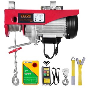 VEVOR Electric Hoist, 880 lbs Lifting Capacity, 850W 110V Electric Steel Wire Winch with Wireless Remote Control, 40ft Single Cable Lifting Height - 1 of 4