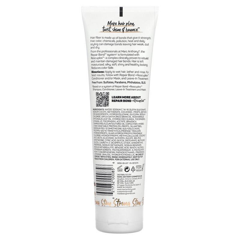 Marc Anthony Repair Bond + Rescuplex, Daily Care Shampoo, All Hair Types, 8.45 fl oz (250 ml), 2 of 3