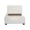 YOOCOZZ Twin Size Upholstered Wood Platform Bed with Headboard and Right Guardrail - 2 of 4