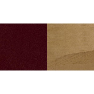 High Ladderback Natural Wood Side Chair with Burgundy Vinyl Seat