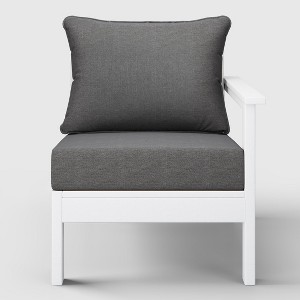WestinTrends  Avalon Outdoor Patio HDPE Right Arm Facing Sectional Corner Club Chair with Patio Cushions - 1 of 4