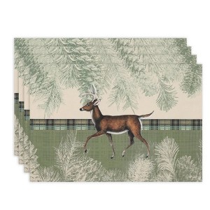Laural Home Woodland Forest Set of 4 13" x 19" Placemats - 1 of 3