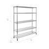 Seville Classics UltraDurable  5-Tier 60" x 18" Steel Wire Shelving Unit - 3 of 4