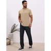 INSPIRE CHIC Men's Crew Neck with Pocket Short Sleeve Button Down Henley T-Shirt - 2 of 4