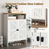 Modern White MDF Shoe Cabinet for Entrance, Hallway, Foyer, Entryway - 3 of 4