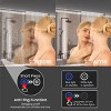 Vynxaria Modern LED Bathroom Mirror, Front-Lit & Back-Lit, 20"x28", Multi-Color - 4 of 4