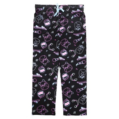 Squishmallows Line Art Women's Black Sleep Pajama Pants