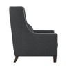 Polyester Upholstered Traditional Accent Chair with Nailhead Trim, Attached Back and Reversible Seat Cushions, High-Density Foam - 4 of 4