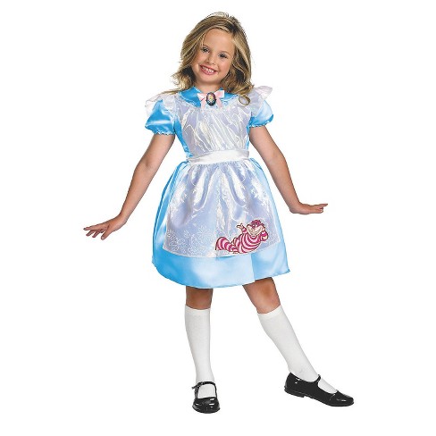 Alice in Wonderland Premium Costume for Girls, Size 7/8