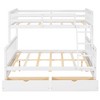 PAGED Full Size Loft Bed with Desk, Modern Wooden Bed Frame with Shelves, Wardrobe and Storage Stair for Bedroom - 4 of 4