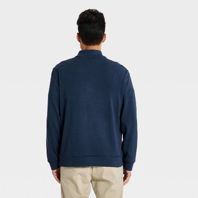 Men's Comfort Wear 1/4 Zip Sweatshirt - Goodfellow & Co™ Blue S : Target