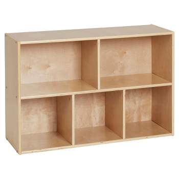 ECR4Kids Birch Streamline 5-Compartment Storage Cabinet, Wood Toy Storage Shelves for Kids