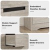 homfan 6 Drawer Dresser Modern Double Dresser Organizer with Embedded Handles Design, Wooden Chest of Drawers for Living Room, Bedroom, Hallway - 4 of 4