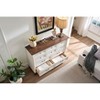 DOMETOUR 10 Drawer Dresser Chest with Wooden Base, Rustic Trim, Storage for Bedroom & Living Room - 3 of 4