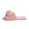 Roxoni Women’s Lovely Velvet Pom-pom Open Toe House Slides - 2 of 4