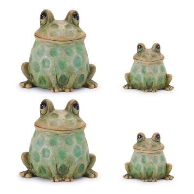Terra Cotta Sitting Garden Frog (Set of 4)
