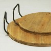 VIP Wood 17 in. Brown Round Trays Set of 2 - 4 of 4