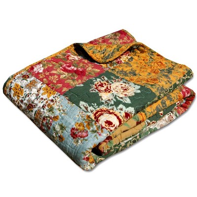 Antique Chic Floral Paisley Cotton Throw - 50"x60"