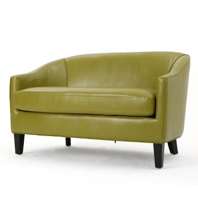 Justine Faux Leather Loveseat - Christopher Knight Home