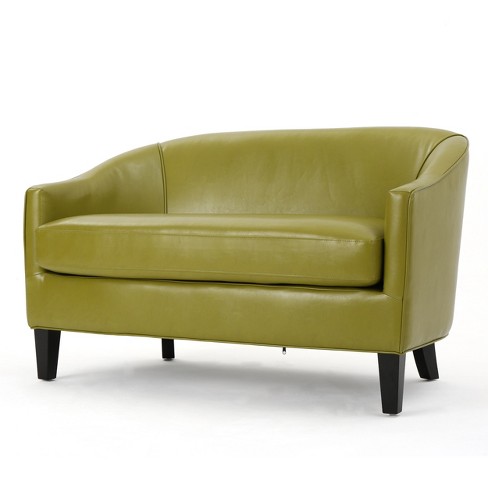 Cheap on sale leather loveseat