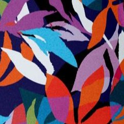 navy abstract floral
