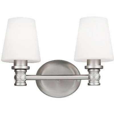 Generation Lighting Xavierre 14" Wide 2-Light Satin Nickel Bath Light
