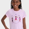 Girls' Short Sleeve Jump Rope Graphic T-Shirt - Cat & Jack™ Medium Pink - 2 of 4