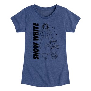 Girls' - Disney - Autograph Snow White Fitted Short Sleeve Graphic T-Shirt - 1 of 4