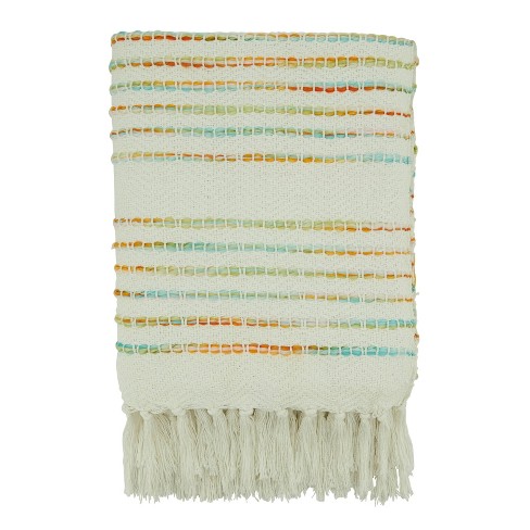 50x60 Rainbow Striped Design Throw Blanket - Saro Lifestyle : Target