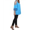 Women's Washed Cold Shoulder Lace Trim Top - umgee - 3 of 4