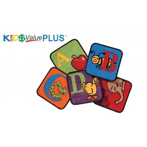 Carpets for Kids PLUS Reading by the Book Seating Learning Rug 12" Squares Kit Set of 26 - 1 of 3