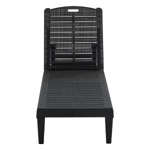 Ridstar 2 Piece Outdoor Patio Chaise Lounges with Backrest Adjustable For Patio, Poolside & Beach-Black - 1 of 4