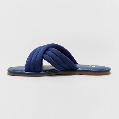 womens navy blue casual sandals