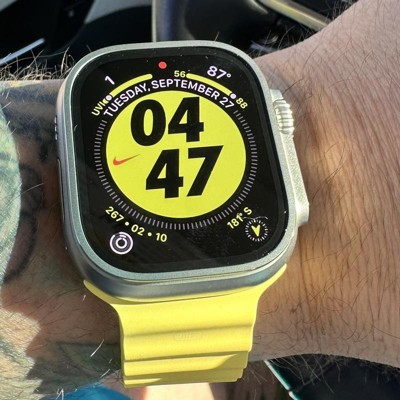 Apple Watch Ultra [GPS + Cellular 49mm] Smart Watch w/Rugged Titanium Case  & Yellow Ocean Band. 