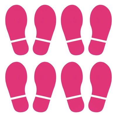 Unique Bargains Home Classroom Floor Stairs Decal PVC Footprint Sticker 4 Pairs