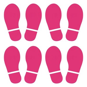 Unique Bargains Home Classroom Floor Stairs Decal PVC Footprint Sticker 4 Pairs - 1 of 4