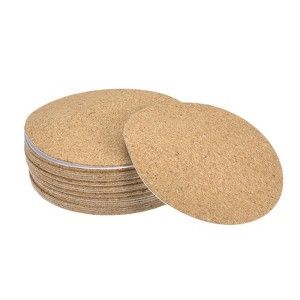 Unique Bargains Cork Durable Heat Resistant Round Coasters for Tableware - 1 of 4