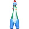 HOMCOM 133.75" Long Christmas Inflatable Dinosaur with Christmas Tree in Mouth, Blow-Up Outdoor LED Yard, Waterproof - image 4 of 4