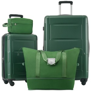 4-Piece Luggage Set,Expandable ABS Hardshell Luggage Sets Spinner 20 In/28 In  With TSA Lock,Travel Duffel Bag And Toiletry Bag-Cuddlewood - 1 of 4