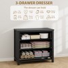 3 Dresser for Bedroom, 29" Tall Dresser, Modern Tall Drawer Dresser with Storage, Wooden Closet Dressers Chest of Drawers, White - 2 of 4
