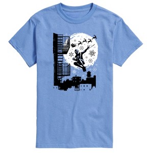 Men's - Marvel - Miles Morales Spiderman Santa Short Sleeve Graphic T-Shirt - 1 of 3